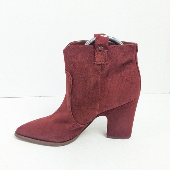 Sam Edelman red suede ankle boots - Picture 4 of 16